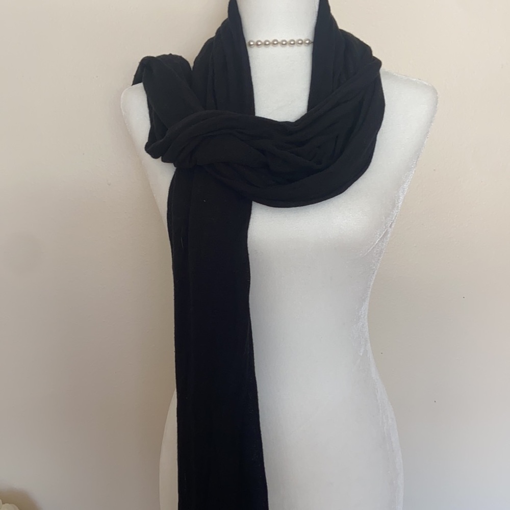 H&M black soft scarf basic - Picture 2 of 7